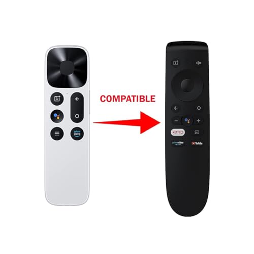Image of Remote for OnePlus Y Series HD Ready LED Smart Android TV, 32 inches (32Y1) 43 inches (43Y1) 1+ Android TV Remote with Netflix YouTube Prime Video | Pairing Needed (OnePlus V-1 Voice)