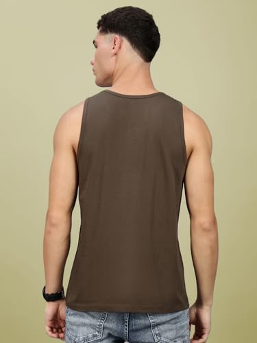 Image of Lux Nitro Men's Sleeveless Gym Tank Top Combed Cotton | Scoop Neck Athletic Vest | Ultra-Soft, Tag-Free, Urban Fitness Wear