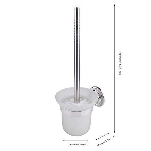 Image of Milltrip Toilet Brush and Holder Set, Stainless Steel Wall Mounted Bathroom Toilet Brush with Holder