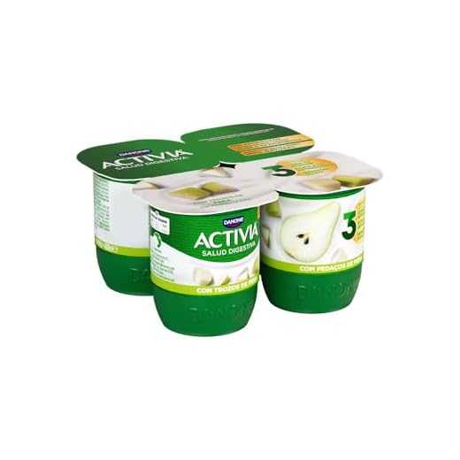 Activia Con Pera - Paquete de 4 x 125 gr - Total: 500 gr