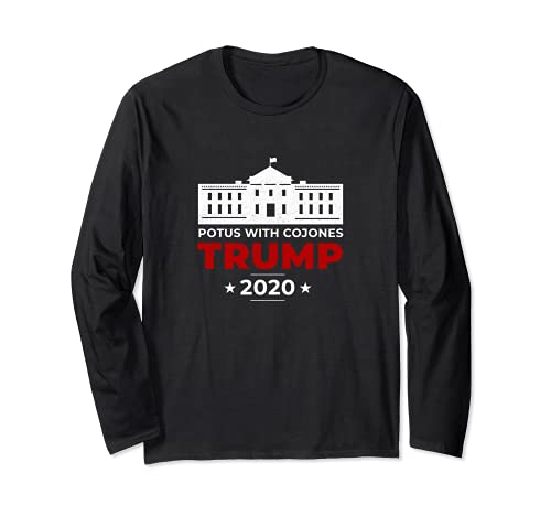 Trump 2020 POTUS con Cojones messicani per Trump USA Vintage Maglia a Manica