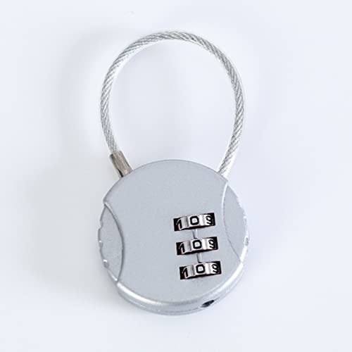 Image of Bluelans Combination Lock 3 Digit Outdoor Water-Proof Combination Padlock for School Gym Locker, Sports Locker, Fence, Toolbox, Gate, Case, Hasp Storage, Mini Coded Lock for Luggage, Suitcase Silver