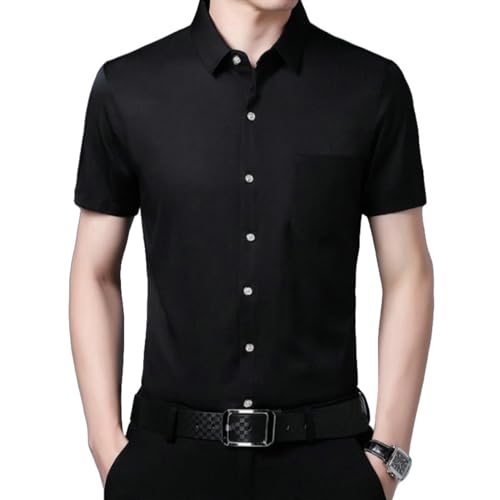 Chemise manches courtes pour homme décontractée couleur unie USTZFTBCL