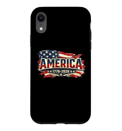 USA Anniversary 1775-2026 250th America Patriotic 7��4�� �X�}�z�P�[�X iPhone XR �p