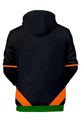 Sweat à capuche Katsuki Bakugou veste zippée costume Halloween 3D