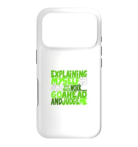 Green Color Go Ahead, Judge Me �O���[���O���t�B�b�N �X�}�z�P�[�X iPhone 17 Pro �p