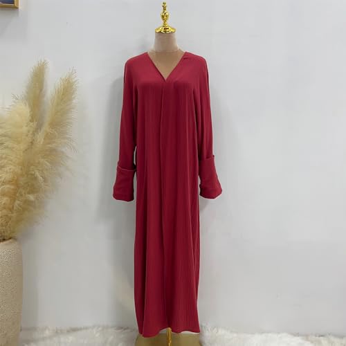 Image of Open Abayas Kimono Muslim Women Cardigan Maxi Dress and pants Set Islamic Clothing Dubai Saudi Robe