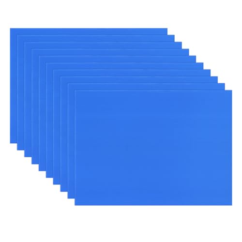 Image of M METERXITY 10-Pack Corrugated Plastic Sheets, 8 Inch x 12 Inch Waterproof Blank Corrugated Poster Board Yard Signs for Garage Sale /Office /Classroom /Party /Lawn Sign Road [3mm Thick, Blue]