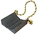 Wheel Chock, Molded Rbr w/Stl Grab, Black