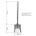Steel Material Garden Shovel Barbecue Installed Carbon Shovel Fireplace Ash Shovel Slag Shovel Garden Shovel Coal Shovel Stove Fire Cleaning Utensils (Square)