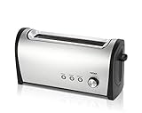La tostadora HAEGER DESAYUNO con una gran potencia de 1.000W con 6 posiciones de selector electrónico, ofrece 2 compartimentos de grandes dimensiones, adaptándose de esta manera a tu necesidad, ya sea pan de molde o artesanal de gran longitud o grosor.