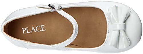The Children's Place,girls,Toddler Bow Low Heel Shoes,and Toddler Dressy Low Heel Shoes,White,11 Toddler | Image 4