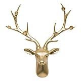 Wall Decor Deer Head,Resin Stag Head Sculpture Animal Wall Decoration Mounted Wall Art,Faux Taxiderm