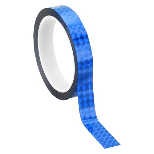 Cinta de película de poliéster metalizada azul láser 18mm x 50m PATIKIL para decoración