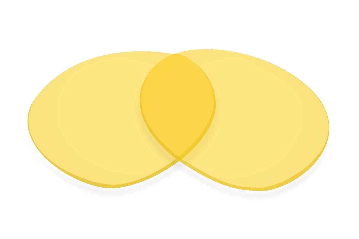 Sunglass Fix Replacement Sunglass Lenses Compatible for Prada SPR67X 58mm (Non-Polarized SFx Edge Yellow Hardcoated Pair)