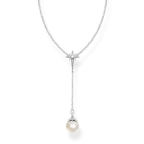 Thomas Sabo Damen Kette Perle mit Stern Silber 925 Sterlingsilber...