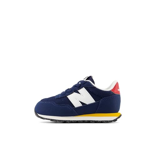 New Balance Kids 237 Bungee Sneaker, NB NAVY/VARSITY GOLD, 2 W Infant (0-12 Months)2