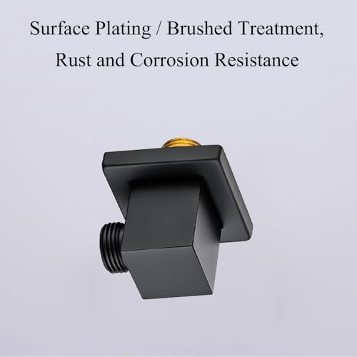 Sortie murale carrée laiton noir raccord douche sans fuite