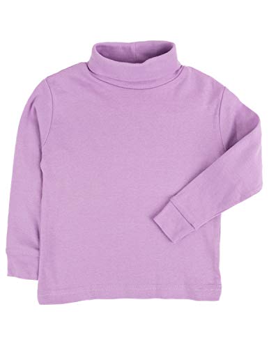 Image of Leveret Girls Boys & Toddler Solid Turtleneck 100% Cotton Kids Shirt (2 Toddler-14 Years) Variety of Colors