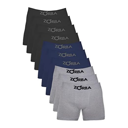 Kit com 10 Cuecas Zorba Boxer Algodão Sem Costura 781 Pto/Mho/Mescla - P