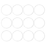 TOGEVAL 12 Anillos Metálicos Redondos para Atrapasueños de 100 Mm Diámetro Exterior y 2,8 Mm Grosor, Juego de 12 Piezas para Manualidades, Decoración de Hogar, Fiestas y