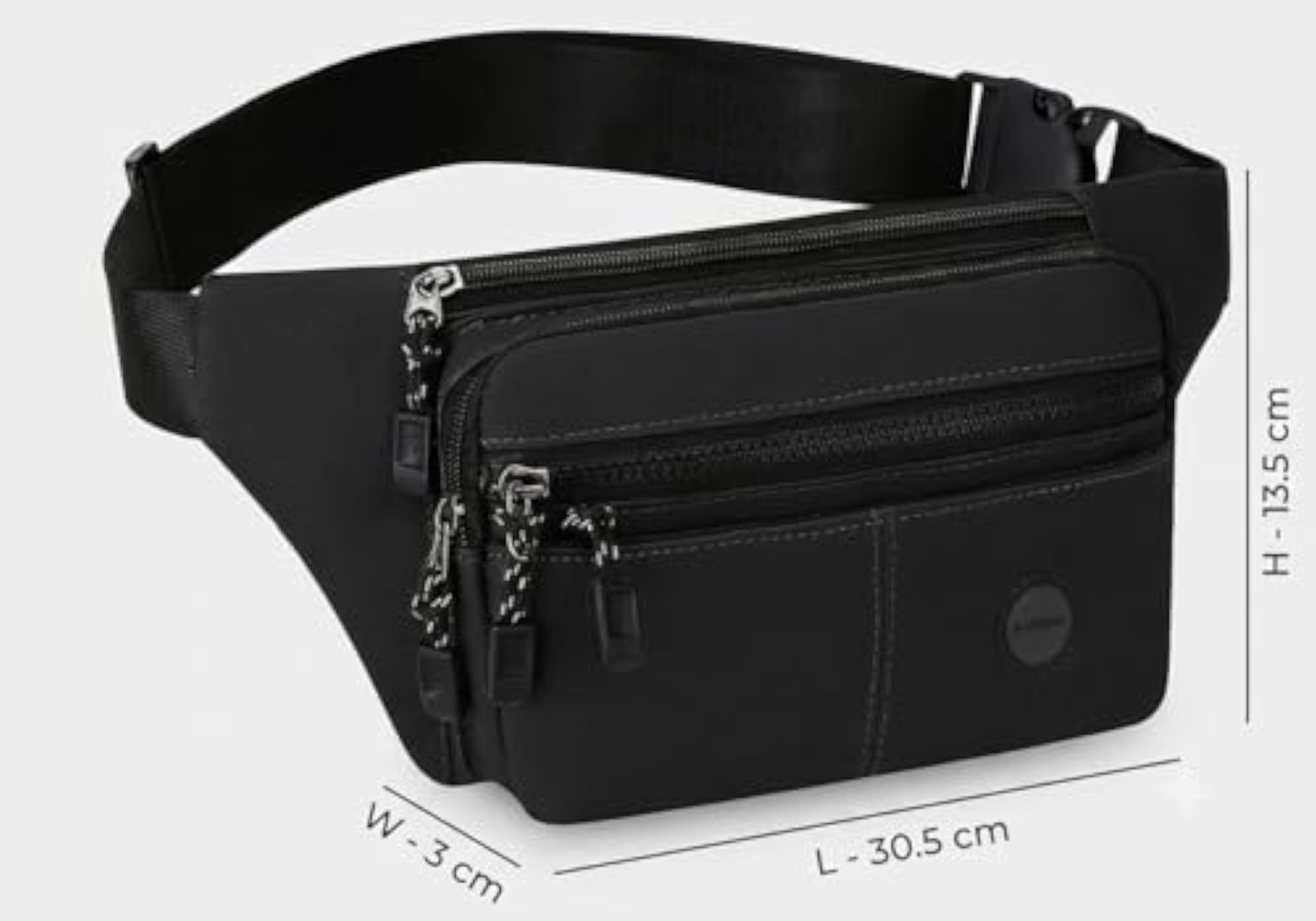Men's PU Leather Crossbody Sling Bag, Large Capacity