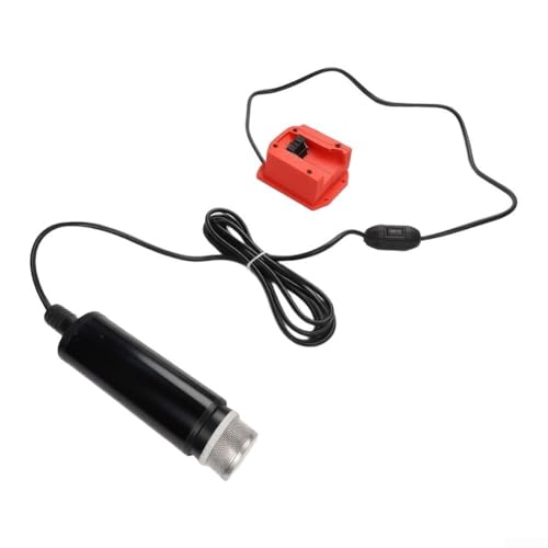 Pumixiy Bomba de transferencia de agua compatible con batería de 18 V, bomba inalámbrica de alto flujo de 635 GPH, para camas de agua de piscina, drenaje de estanques de jardín, acero inoxidable ABS