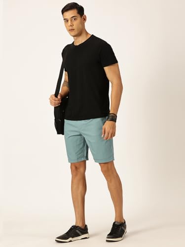 Image of Thomas Scott Men's | Solid | Mid Rise | Light Weight | 100% Cotton | Casual | Chino | Shorts for Men