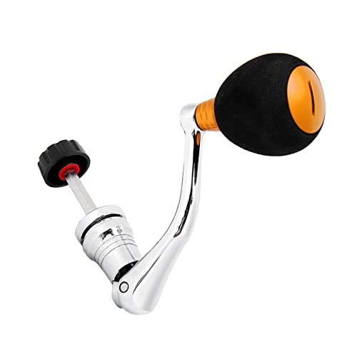 Hibeauty Reel Replacement Power Handle, Metal Rocker Arm Grip with EVA Knob for Spinning Fishg el, Sturdy and Durable Hex Trunk,