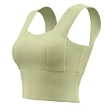 Top Donna Cotone - Reggiseno Sportivo Donna ad Alto Sostegno, Top Fitness con Spalline Larghe, Brassiere Yoga Running Palestra, Crop Tank Leggero per Allenamento
