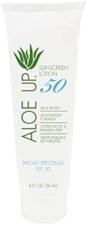 Aloe Up Sun & Skin Care Products White Collection SPF 50 Sunscreen Lotion - coolthings.us