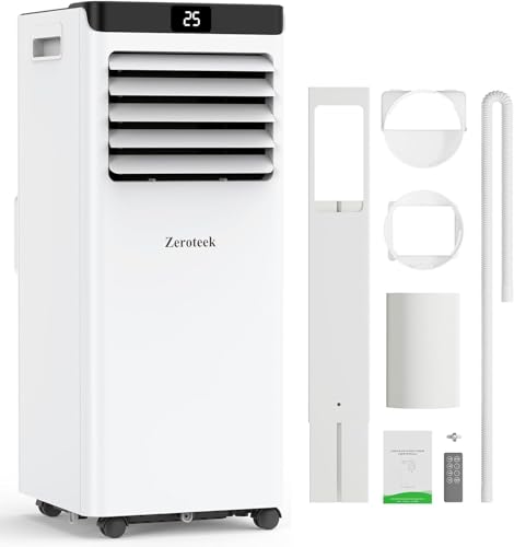 Air Conditioning Unit, 2026 Powerful Portable Air Conditioners with 4-In-1 Cooling & Dehumidifier & Cooling Fan, Dual Control & Remote Control,Intuitive Display, Window Kit, for Room Up to 269sq.ft