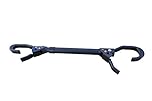 SPAREHAND Alternative Bike Frame Adapter - Strong Steel Bicycle Carrier with Top Tube Cross Bar - Push Pins Lock Adapter - 22" to 32" Adjustable Telescopic Bar for Women & Children Bicycle – Black
