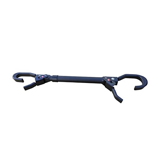 Sparehand Universal Adjustable Bike Frame Adapter for Rack Storage, Women's Bikes., Black Ends