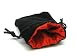 3.75X4" Black Velvet Dice Bag with Red Satin Lining