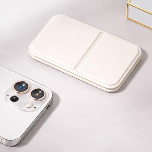 Image of Travel Mini Makeup Mirror(11 x 7cm),Portable Folding Mirrorwith Stand,Light weight and Slim Design for Purse,Travel,Use Anywhere,Easy Portability,Fits in Purse,Bag,Pocket (OFF WHITE-PACK OF 1)