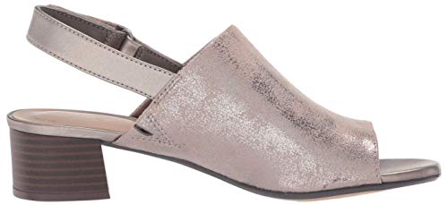 Clarks Womens Elisa Lyndsey Heeled Sandal, Pewter Textile, 6 Wide Us #TOP5