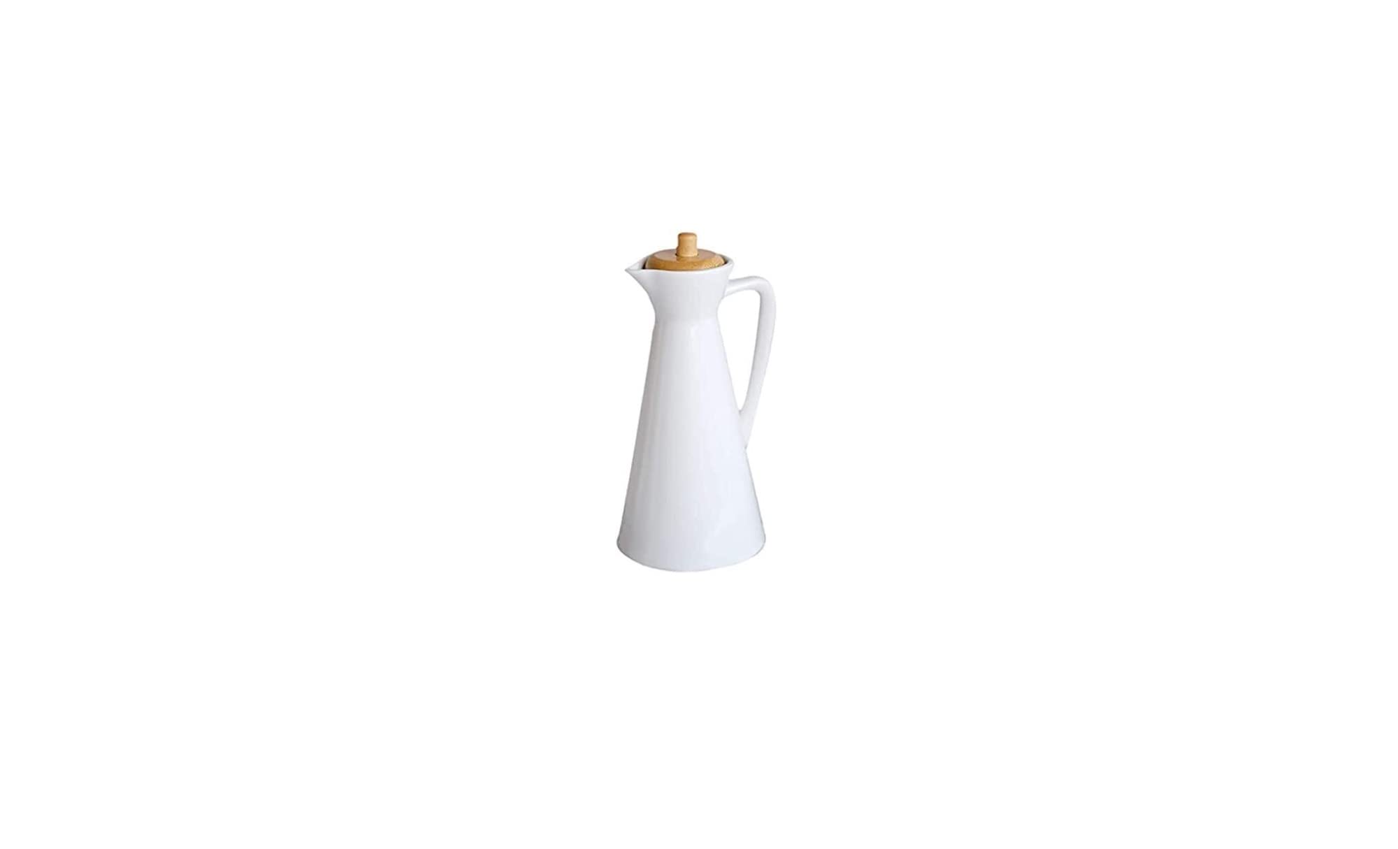 Distributore di Olio E Aceto Distributore di Olio E Aceto, Bottiglia per Cucina Articoli Essenziali per La Casa Bottiglie di Olio E Aceto in Ceramica con Coperchio,Large