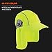 Ergodyne Chill Its 6650 Baseball Cap, Hat with Neck Shade, Sweat Wicking, High Visibility ,UPF 50+ protection, Lime