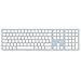 OMOTON Bluetooth-Tastatur Kabellose Tastatur und für Apple MacBook Pro/Air, iMac, iMac Pro, Mac mini, wiederaufladbare mit 3 Bluetooth Kanälen, QWERTZ DE-Layout，Blau