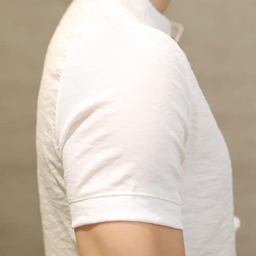 Heren Effen Kleur Retro Shirt Modieus Informeel Eenvoudig Dagelijks Ruimvallend Comfortabel Ademend Veelzijdig zakelijk forenzenoverhemd - Afbeelding 6