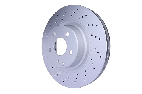 Disque de frein HELLA 8Dd 355 106-851 anti-vibration et revêtu contre la rouille de friction