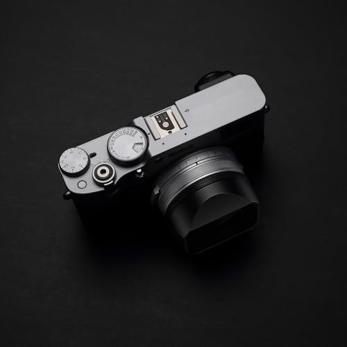 Capucha de lente metálica cuadrada (con tapa) con anillo adaptador de filtro UV de 49 mm, compatible con Fujifilm X100V/X100VI (aleación de aluminio - negro) miniatura 6