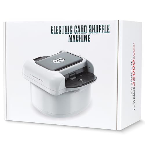 Kartenmischmaschine Elektrische - Automatischer Mischmaschine Karten,USB Kartenmischer mit Akku 2600mah,Kartenmischgerät für 1-2 Decks Poker Gleichmäßig & Nicht Eingeklemmt,Card Shuffler für UNO,Romme
