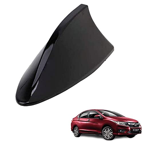 Autokaar Shark Fin Roof Antenna FM/AM Signal Receiver Car Antenna Black for Honda City Id-Tec