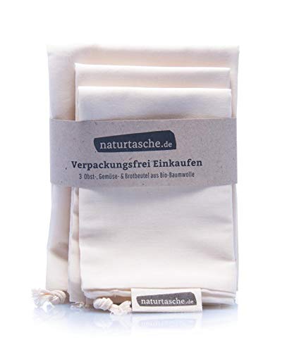 Preisvergleich Produktbild Naturtasche Brotbeutel 3erSet