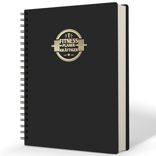 Trainingstagebuch Deutsch mit 186 Workout für dein Krafttraining, Undatierte Trainingsbuch A5, Fitness Journal für Fitnessenthusiast, Gym Buch, Workout Tagebuch für Bodybuilding im Gym & ​Heimtraining