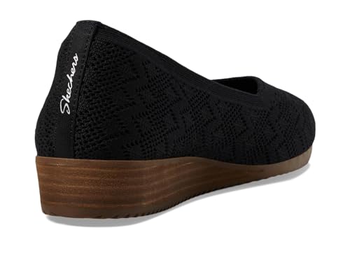 Skechers Skechers Women's Cleo Sawdust - with Grace,BLK,6.5M
