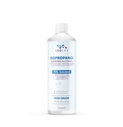 IsoLab - Alcohol Isopropílico 70% de Secado Rápido para Preparación de Superficies, Control de Residuos y Uso Técnico - 1L