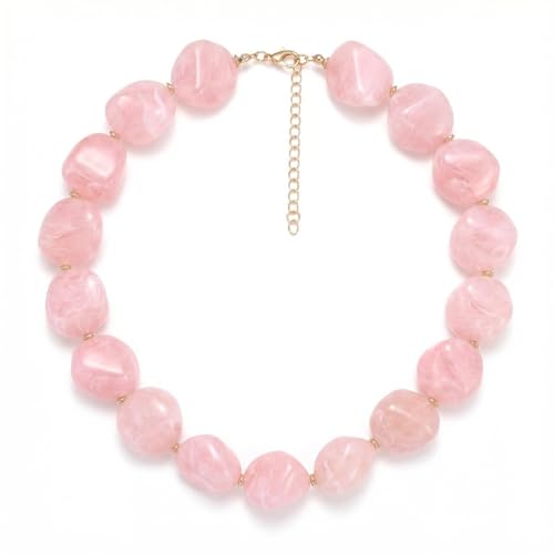 Collier ras du cou bohème à grosses perles, le bijou de plage pour l'été